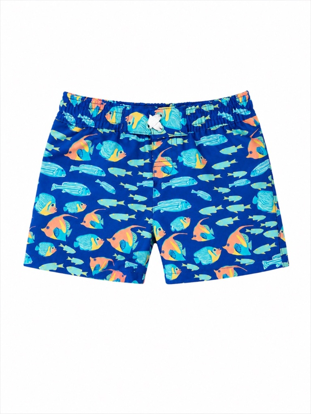 New - Tucker + Tate Blue Multicolor Fish Toddler Swim Shorts | Size 18 Months